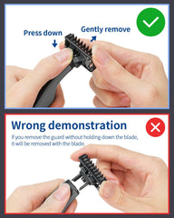 FINETCH 2mm guard tooth ensures even stubble length across the face.