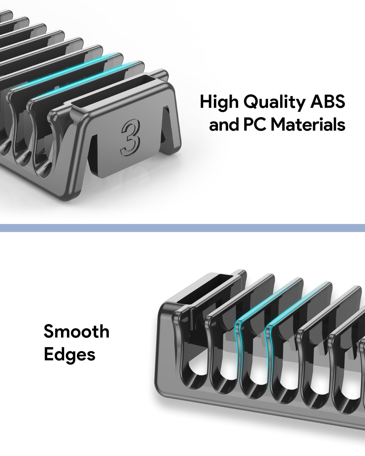 FINETCH 3mm guard tooth helps shape medium-length beards with balance.