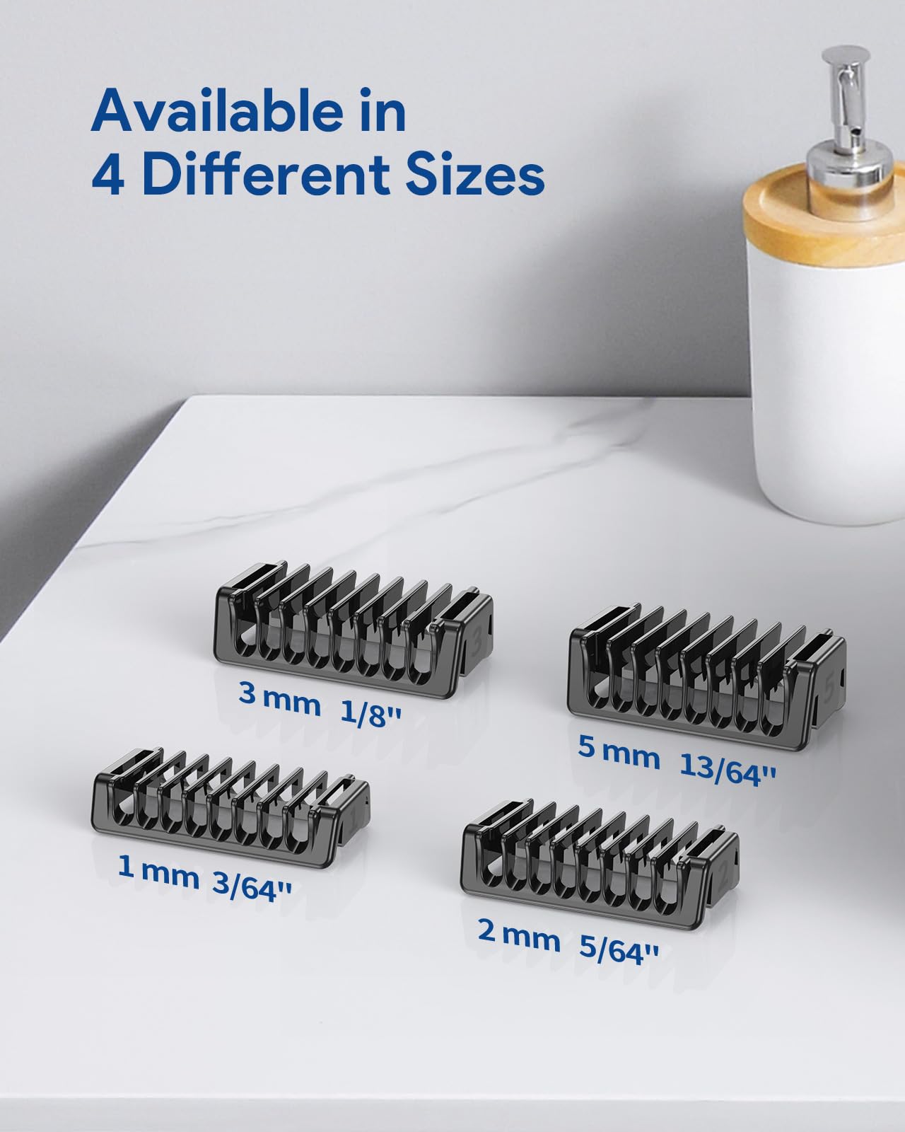 FINETCH 5mm guard tooth creates longer trims for bold, clean looks.