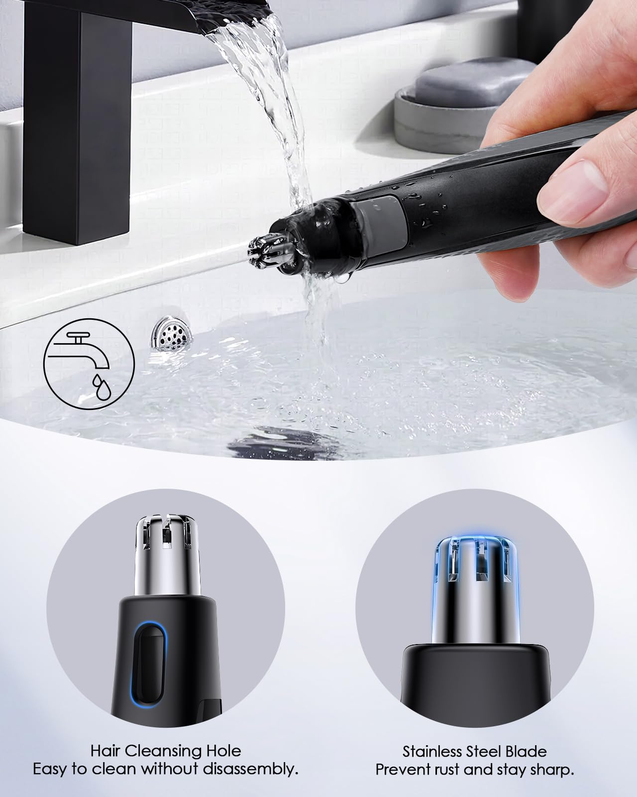 FINETCH stainless steel surface resists rust and simplifies post-use cleaning.