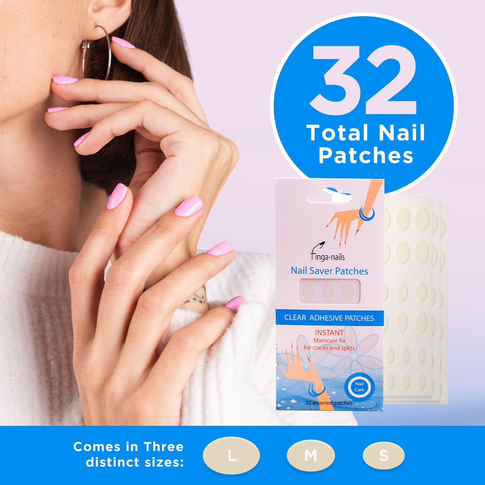 Finga-Nails parches rotura uñas invisibles, protección bajo esmalte.