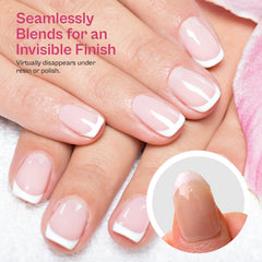 Finga-Nails Silk Wrap Patch Cut demonstrates a patch cut to size for precise coverage of damaged nails.