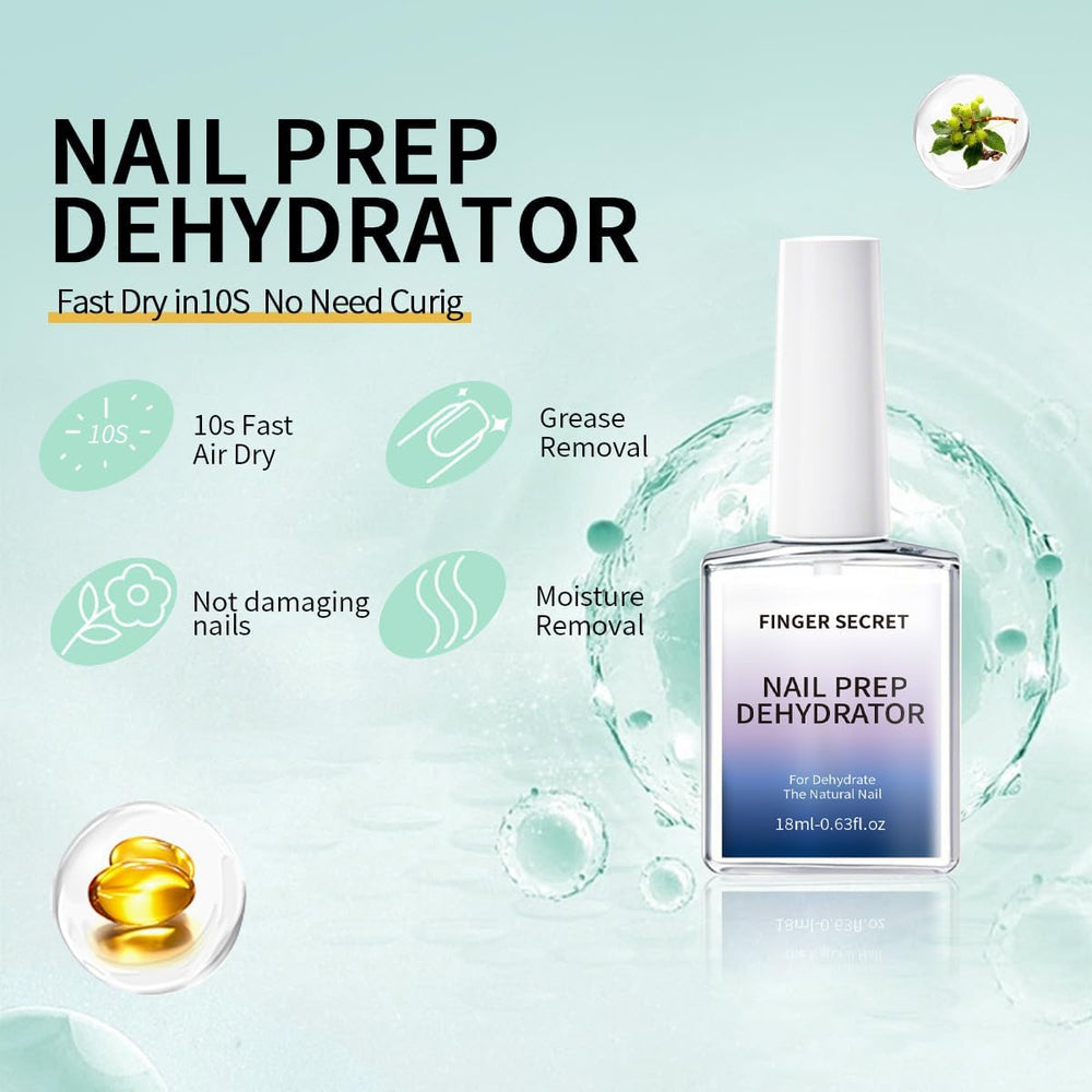 Finger Secret Nail Dehydrator adhesion test shows improved polish grip