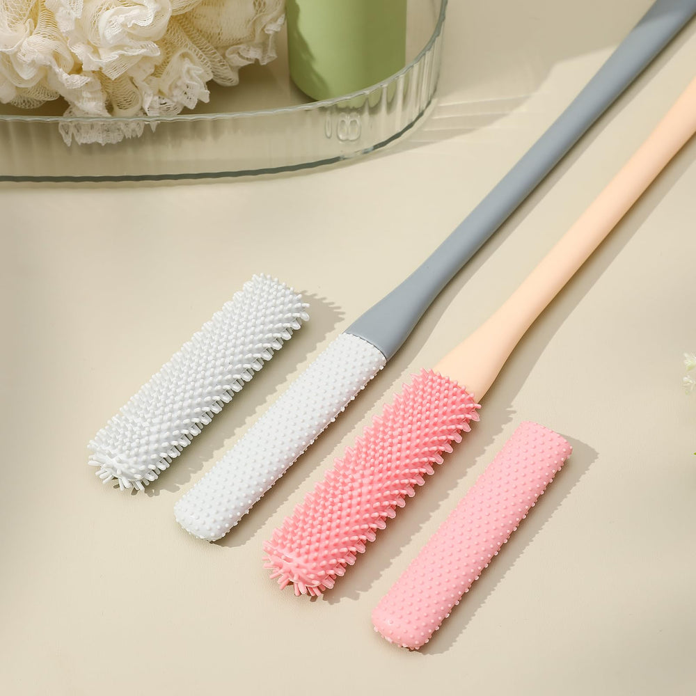 Fingertip WD silicone bristles help maintain easy to clean foot care in the shower.