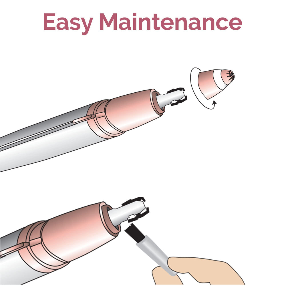 Finishing Touch Flawless Brows quick, painless brow cleanup with minimal redness.