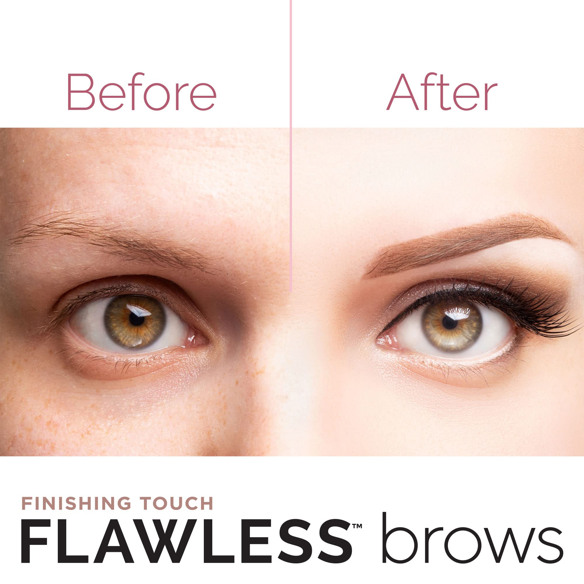 Finishing Touch Flawless Brows precise eyebrow trimmer for between-brow detailing.