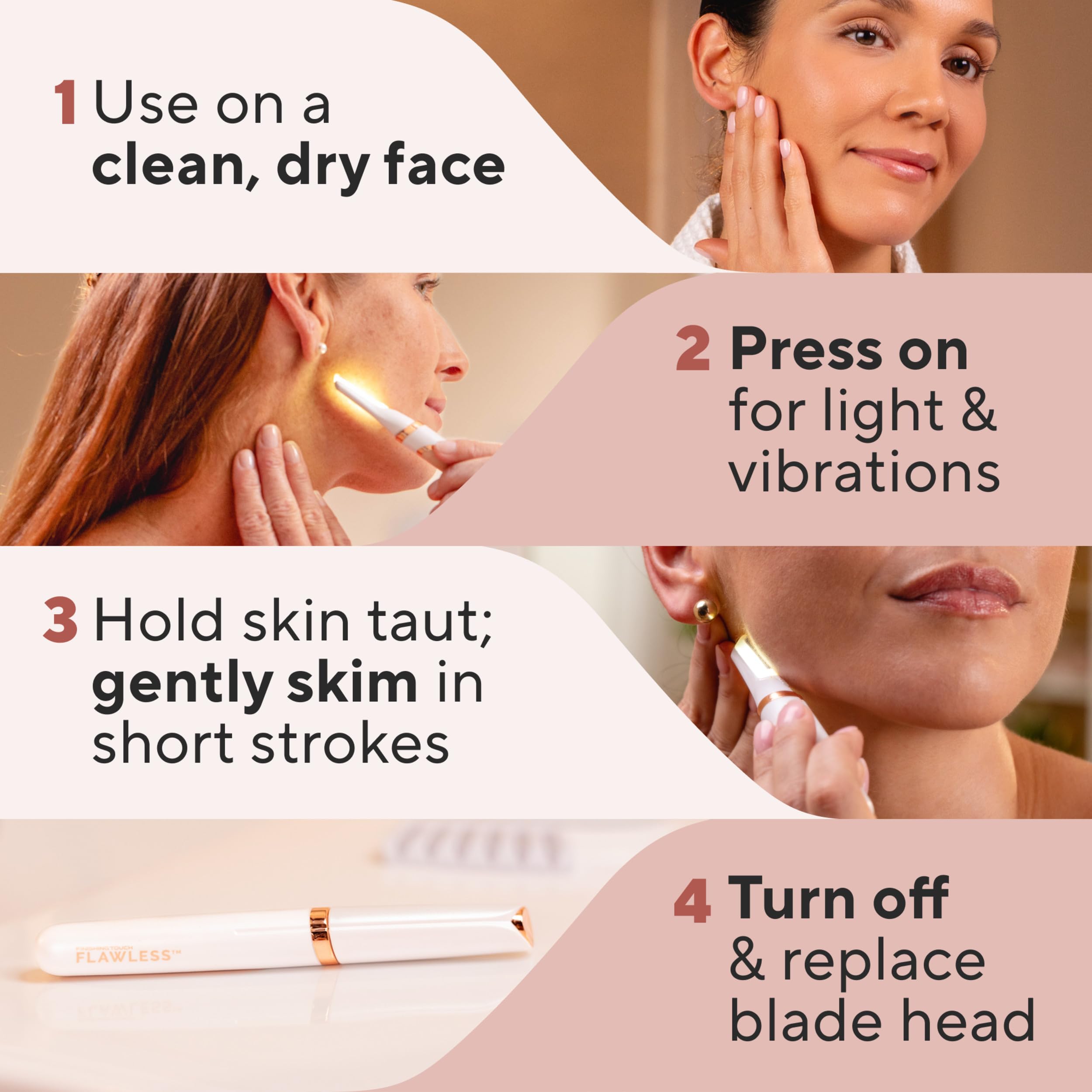 Battery included powers the cordless Finishing Touch Flawless device.