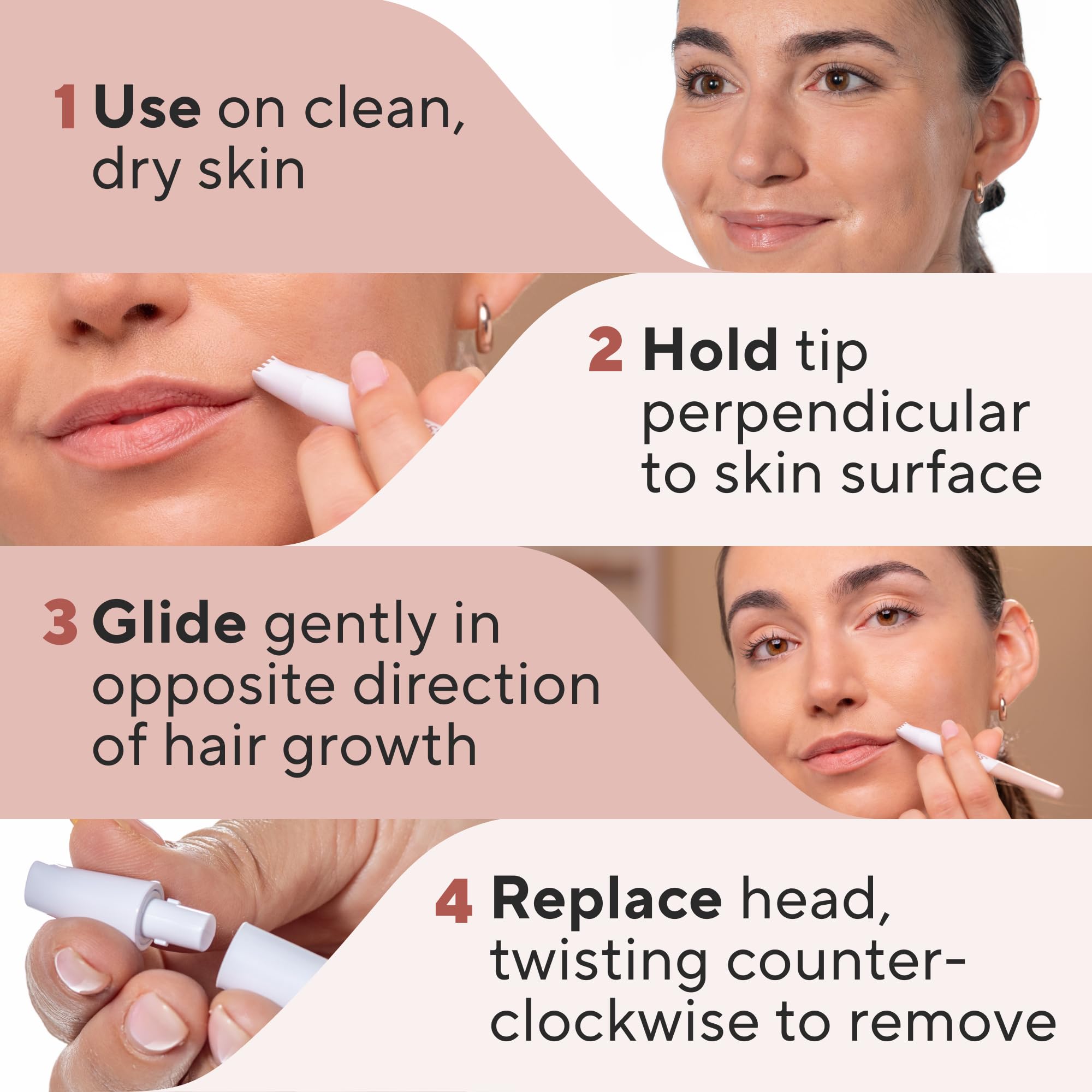 Finishing Touch Flawless stray hair remover easy for fingers and toes areas.