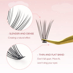 FinyDreamy 0.07mm knot-free mink lashes deliver a natural fan look.