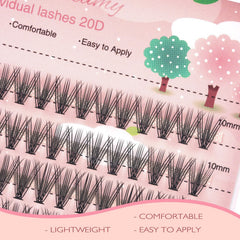 FinyDreamy single lashes with flat base for seamless, comfortable wear.