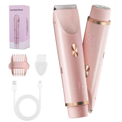 FIONOFY 2-in-1 Bikini Trimmer with dual head for precise grooming on body and bikini line
