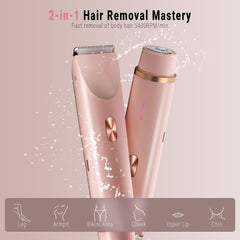 FIONOFY waterproof bikini trimmer shown in shower-ready design for easy cleanup