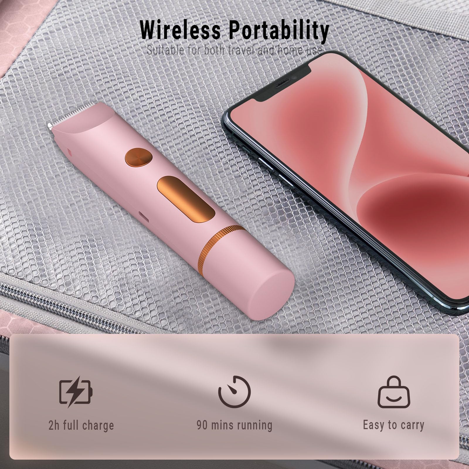 FIONOFY pink compact design fits busy lifestyles at home or travel