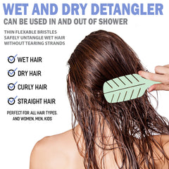 Fiora Naturals anti-static-bristles help reduce static and frizz during detangling.