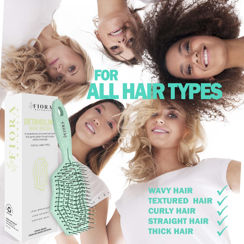 Fiora Naturals detangler brush vented design speeds drying and styling