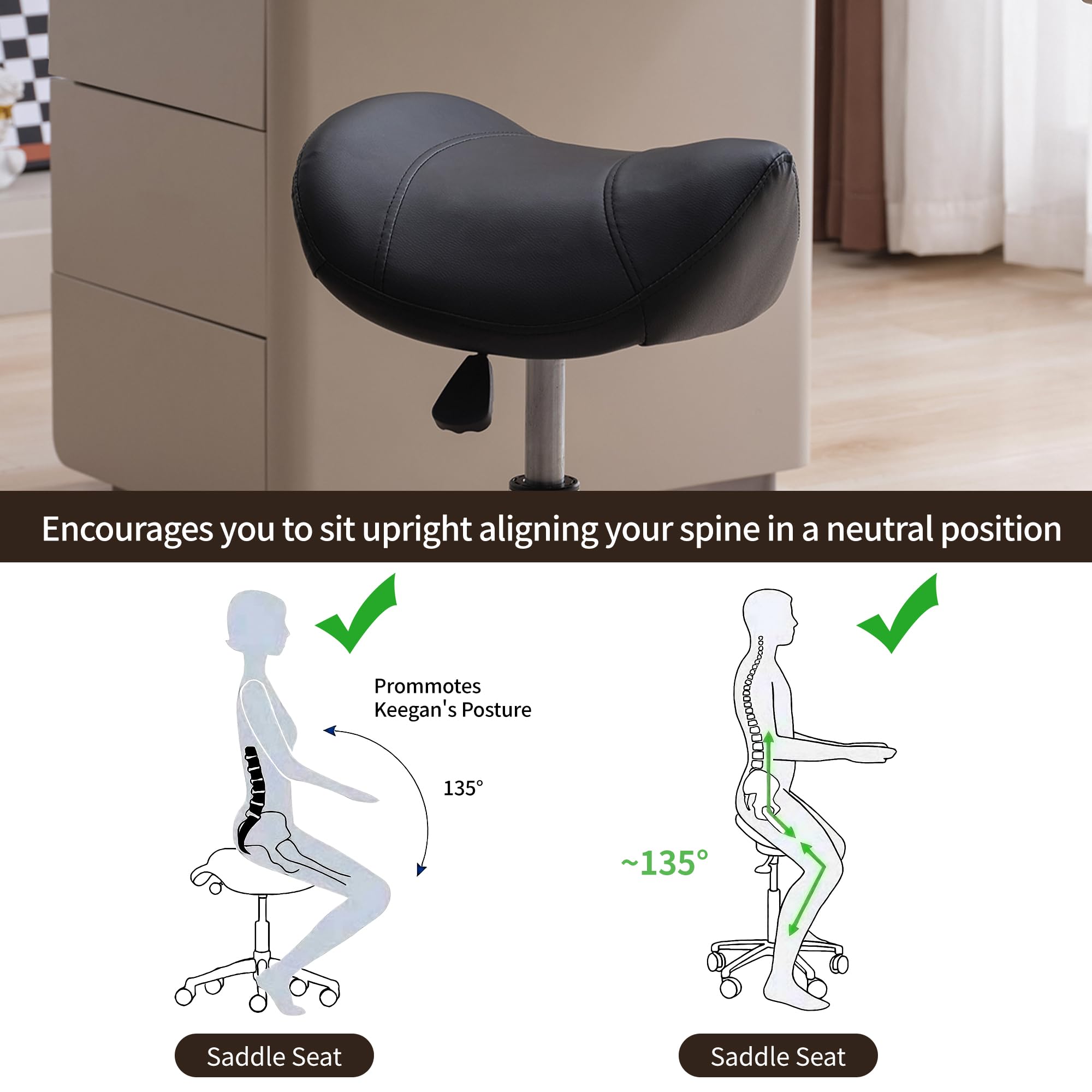 FIRAVOE PU leather upholstery offers durable, comfortable seating.
