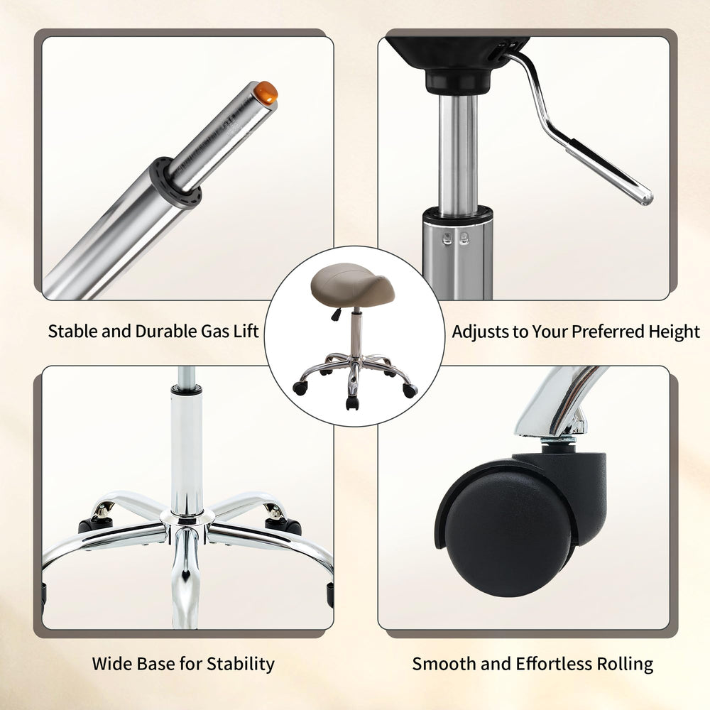 FIRAVOE saddle stool ideal for salons, clinics, studios and labs.