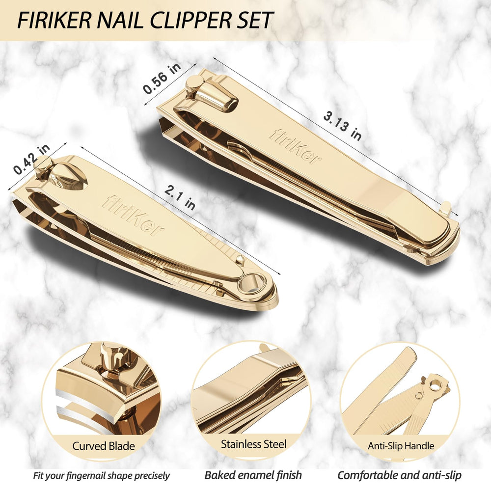 FiriKer long toenail clipper in gold for thick nails and precise cuts.