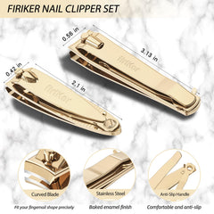 FiriKer long toenail clipper in gold for thick nails and precise cuts.
