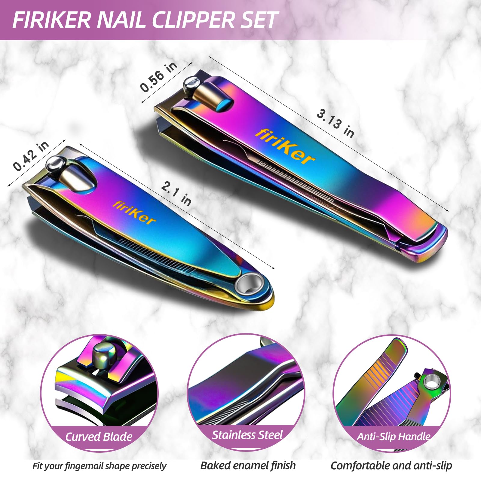 Firiker large toenail clipper designed for thick nails and strong leverage