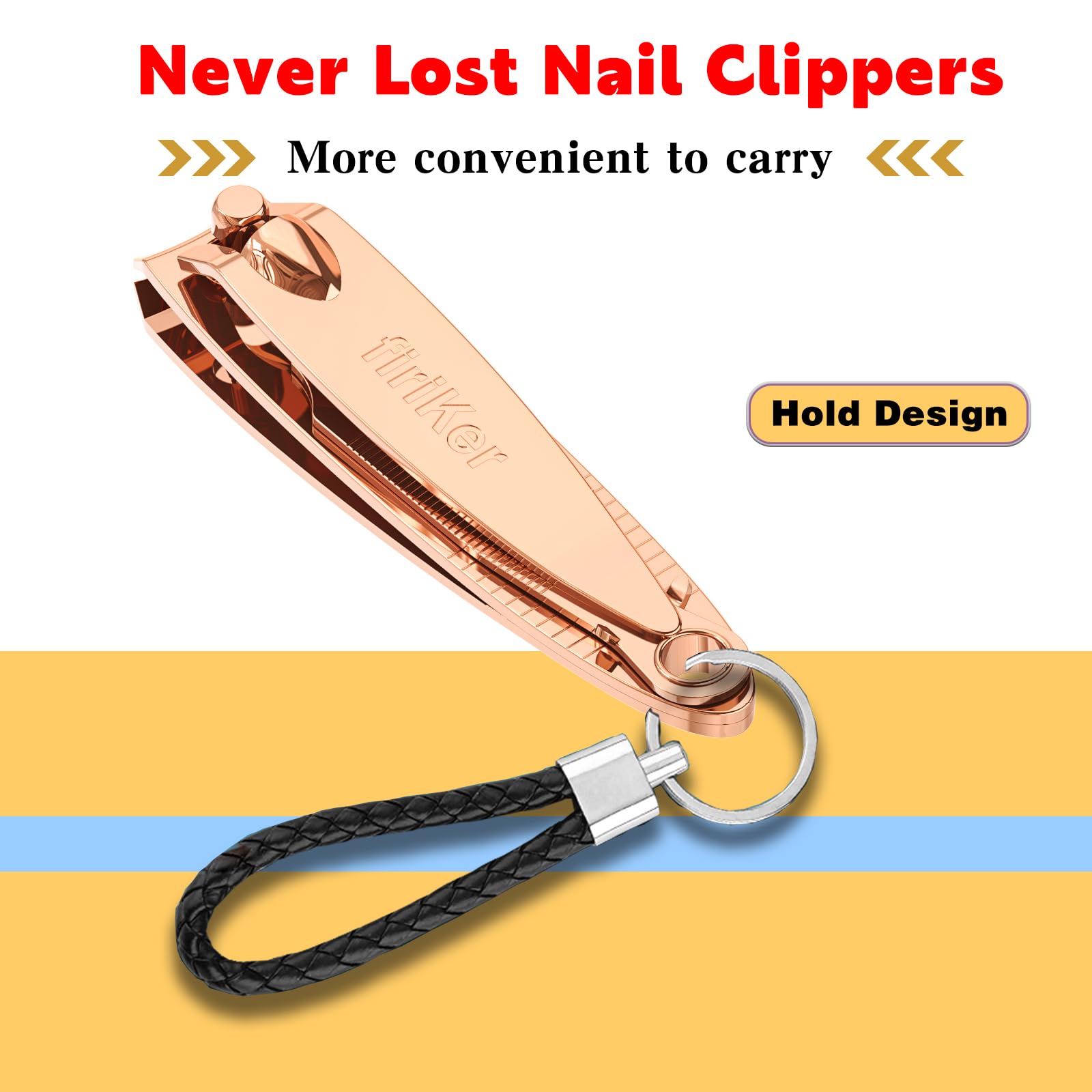 Gift-ready rose gold nail clipper set from FiriKer for gifting.