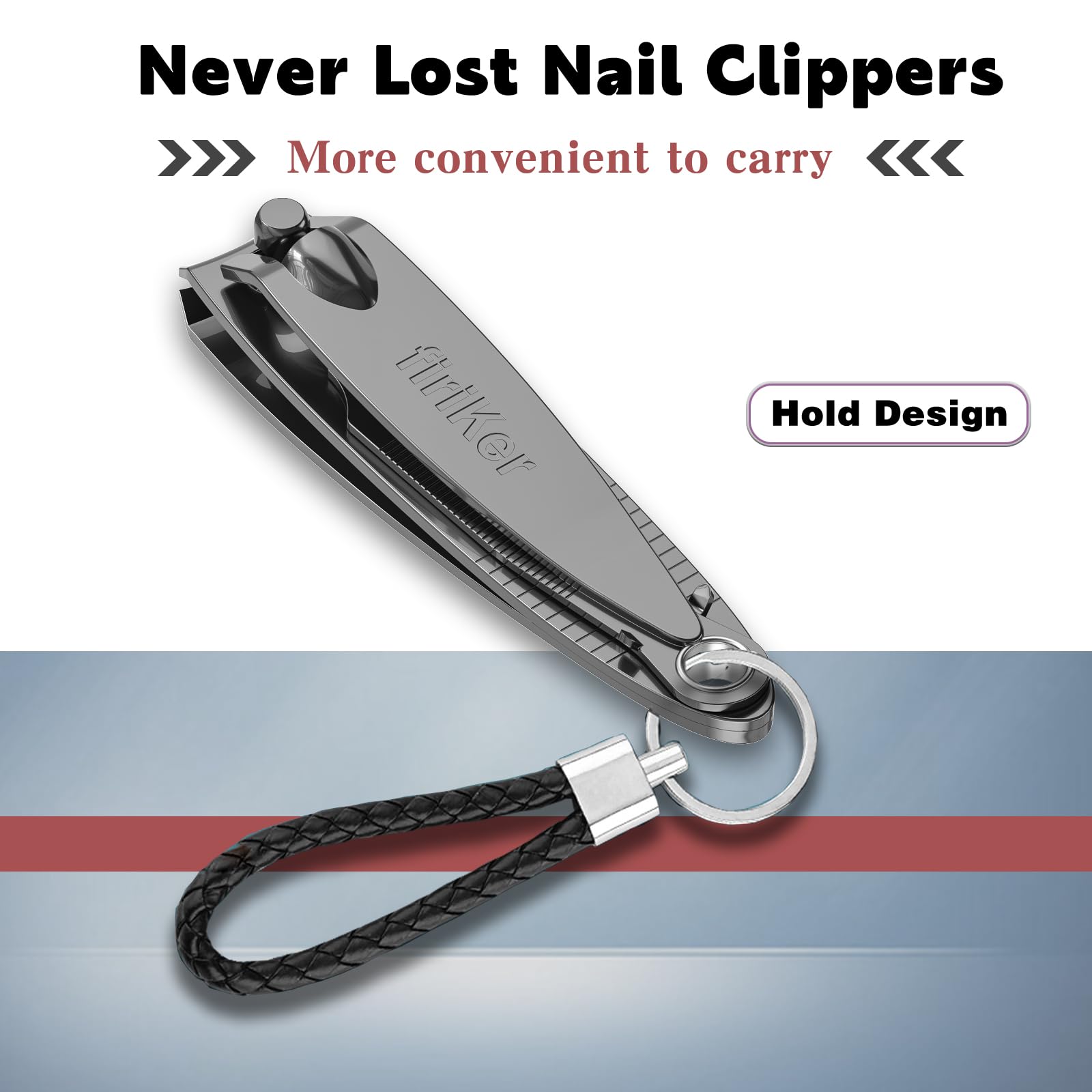 Gift-ready FiriKer nail clipper set with stylish grey design.