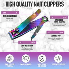 Firiker small fingernail clipper with keychain for on-the-go nail care