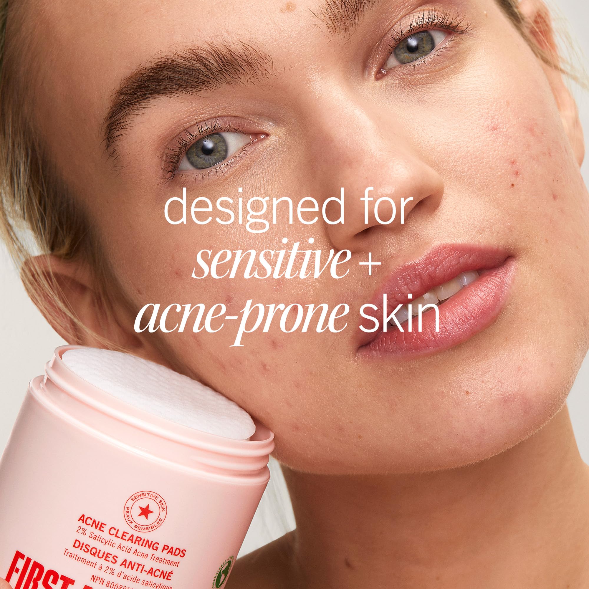 First Aid Beauty acne pads face promotes smoother texture with consistent use.