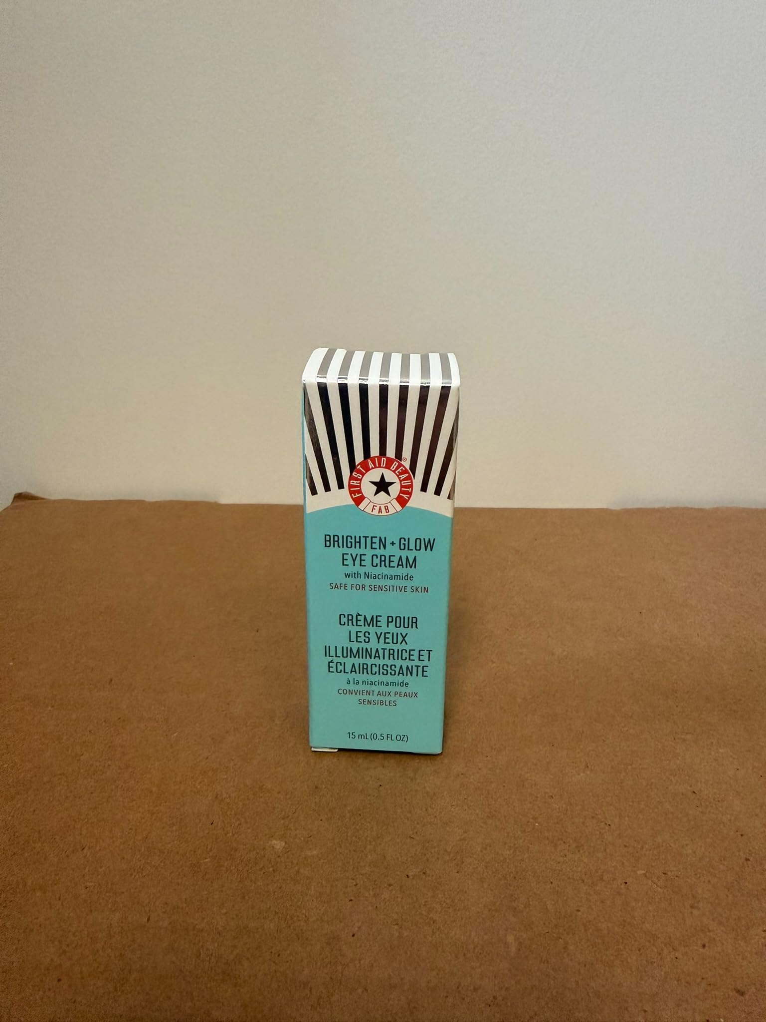 Morning use of First Aid Beauty Brighten + Glow Eye Cream