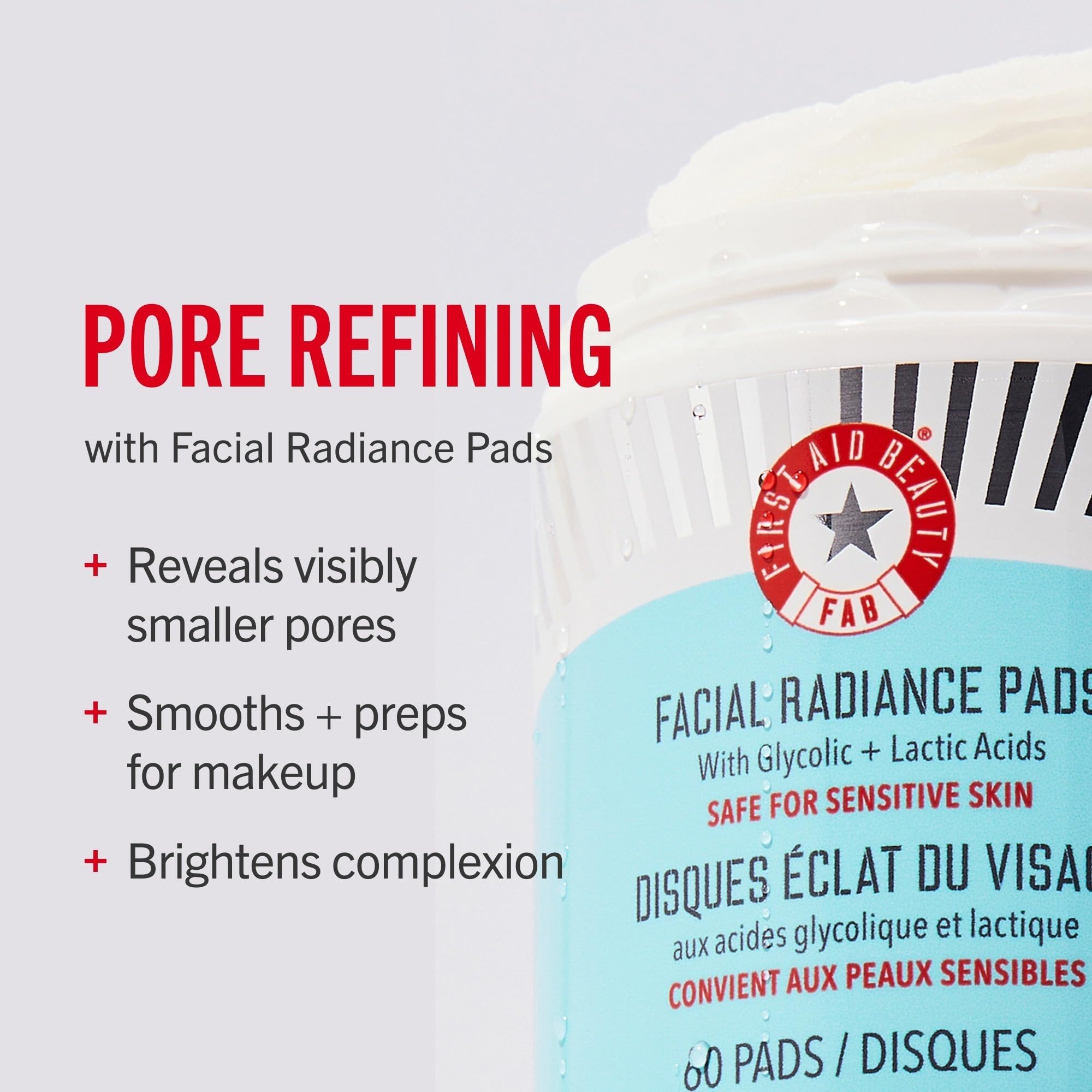 First Aid Beauty Facial Radiance Pads after cleansing prepare skin for makeup