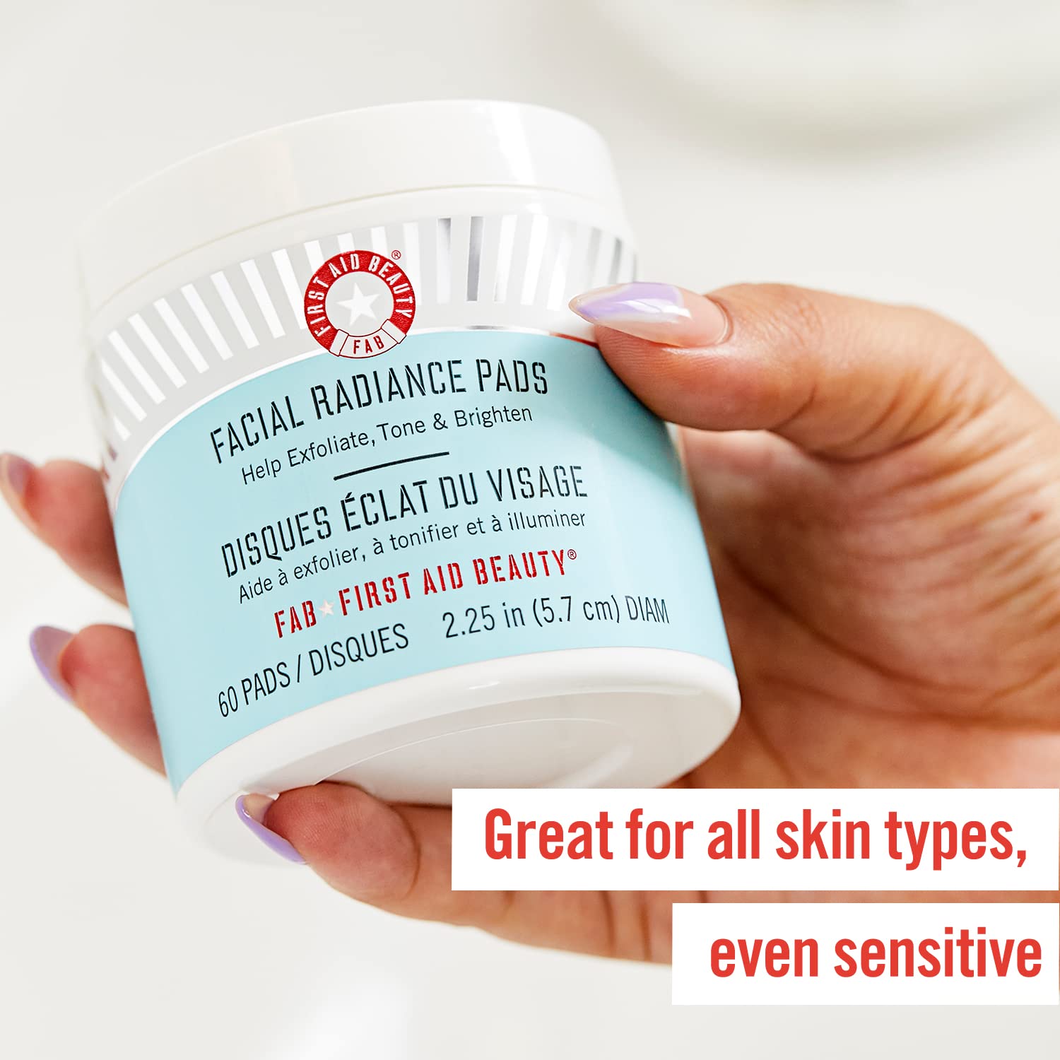 First Aid Beauty Facial Radiance Pads brighten and tone skin during use.