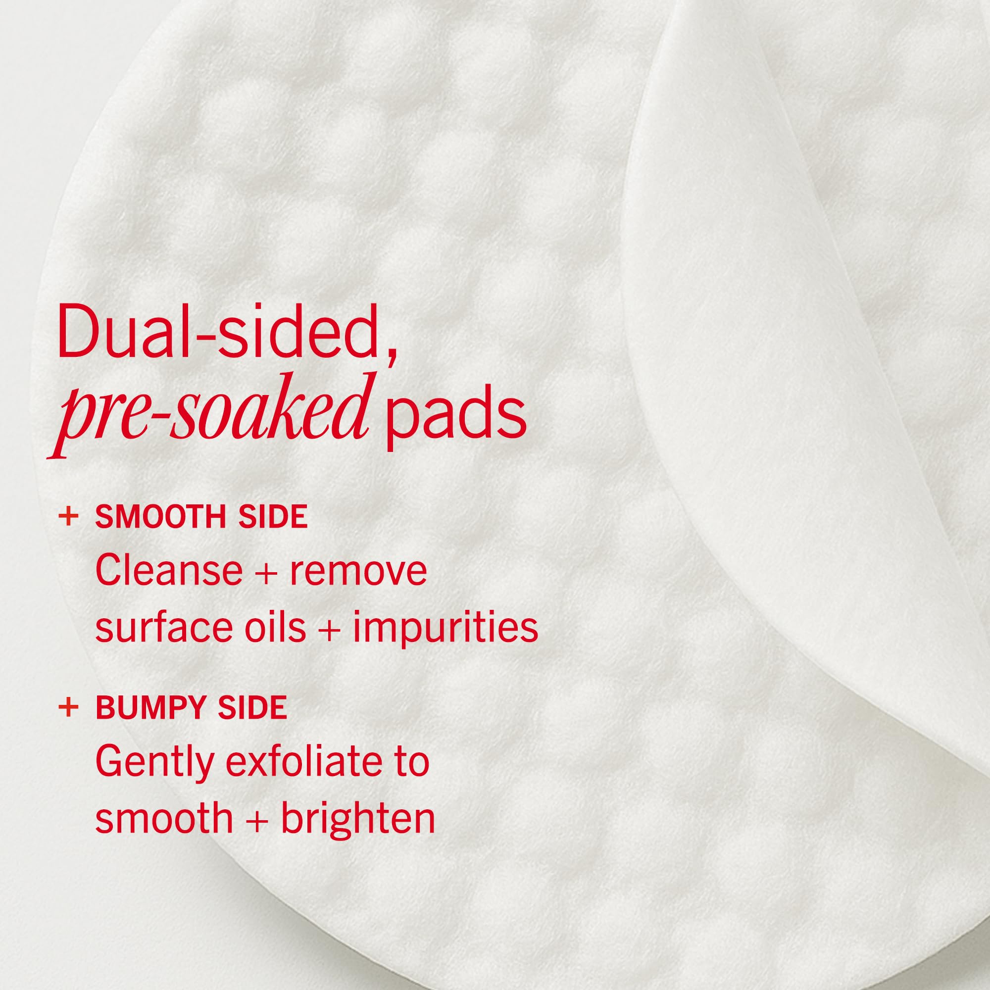 First Aid Beauty facial radiance pads close-up of pad texture showing gentle exfoliation.