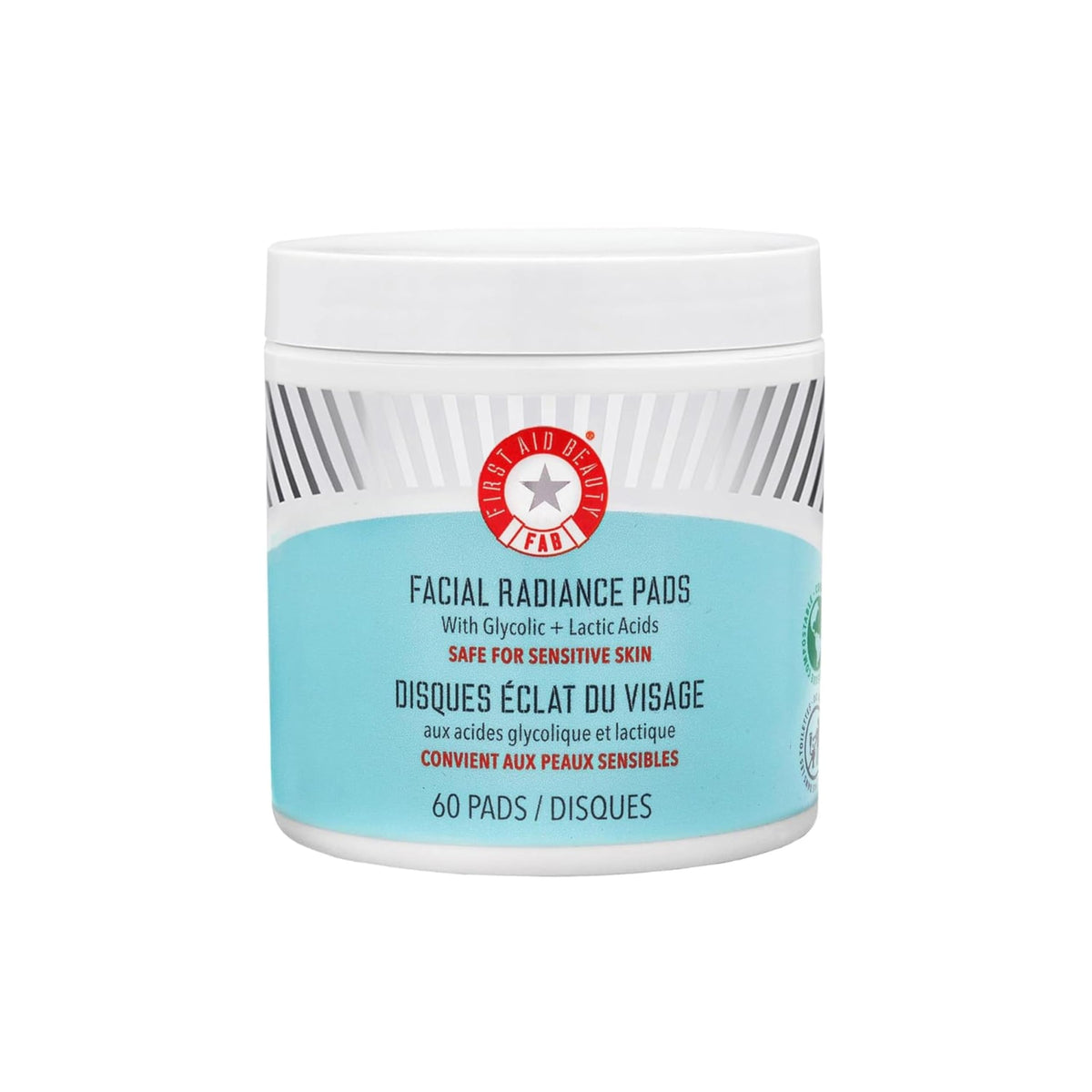 First Aid Beauty Facial Radiance Pads closeup showing gentle exfoliation texture