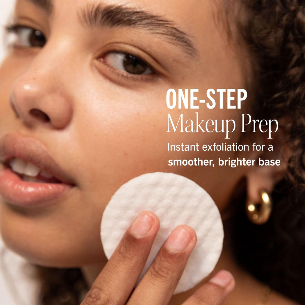 Close-up of a Radiance Pad texture showing gentle exfoliation from AHAs