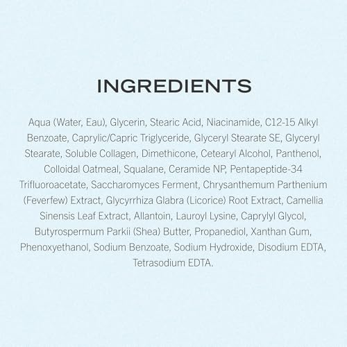 First Aid Beauty Firming Collagen Cream label highlighting clean formulation.