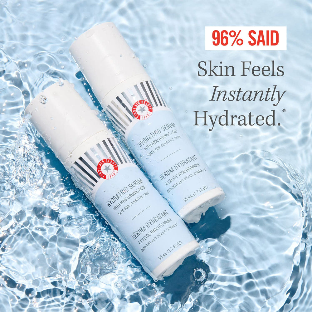 First Aid Beauty hyaluronic acid supports dewy, plump-looking skin.