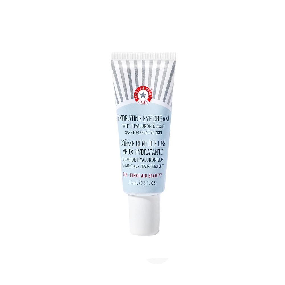 First Aid Beauty Hydrating Eye Cream jar with hyaluronic acid for lasting moisture