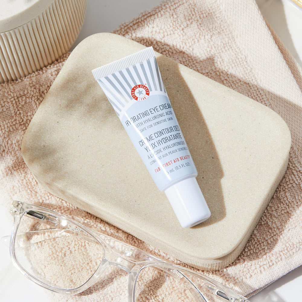 Gentle First Aid Beauty eye cream safe for sensitive skin and fragrance-free