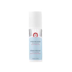 First Aid Beauty hydrating serum bottle pump delivers 24-hour hydration.