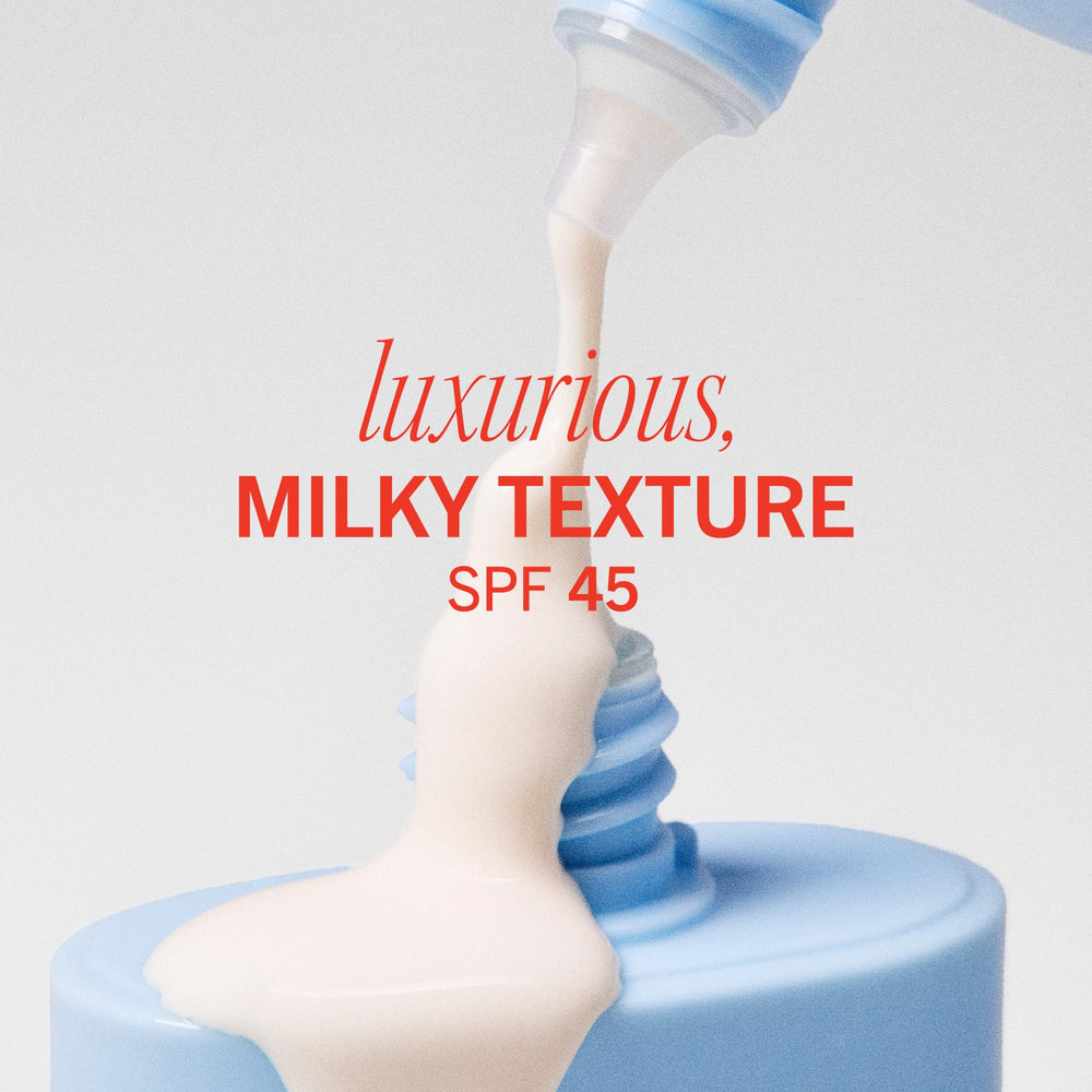 Close-up of serum-like texture on skin with lightweight, non-greasy wear