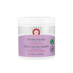First Aid Beauty Ingrown Hair Pads pack closeup for post-shave exfoliation and smoother skin