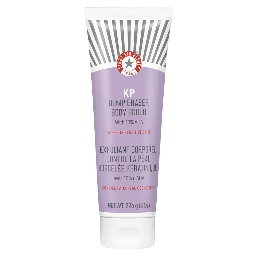 First Aid Beauty KP Bump Eraser bottle for easy at-home exfoliation and smoother skin