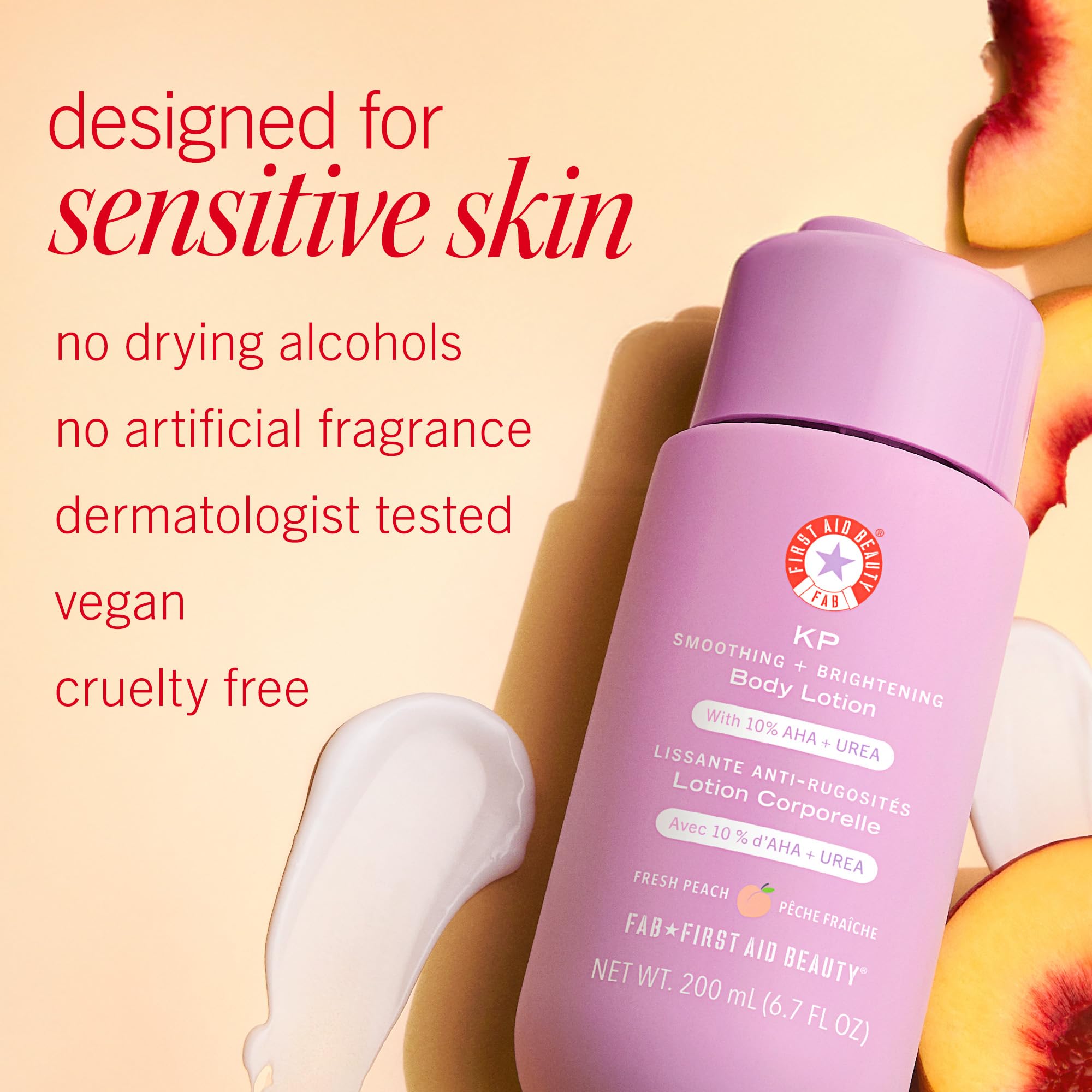 First Aid Beauty ceramides oatmeal close-up indicates soothing, barrier-supporting blend.