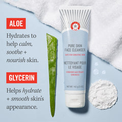 First Aid Beauty limpiador facial Piel Pura, textura sin fragancia para piel sensible