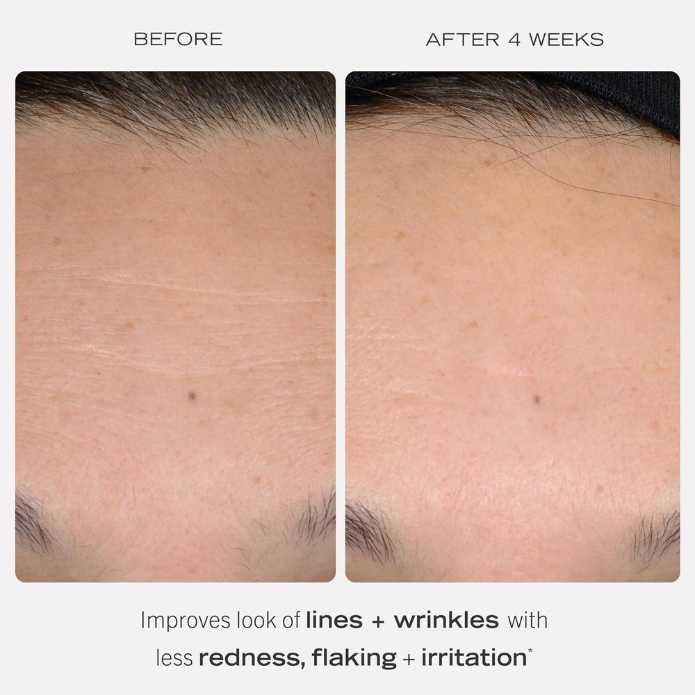 First Aid Beauty retinol complex serum peptides illustration communicates anti-aging support for delicate complexions