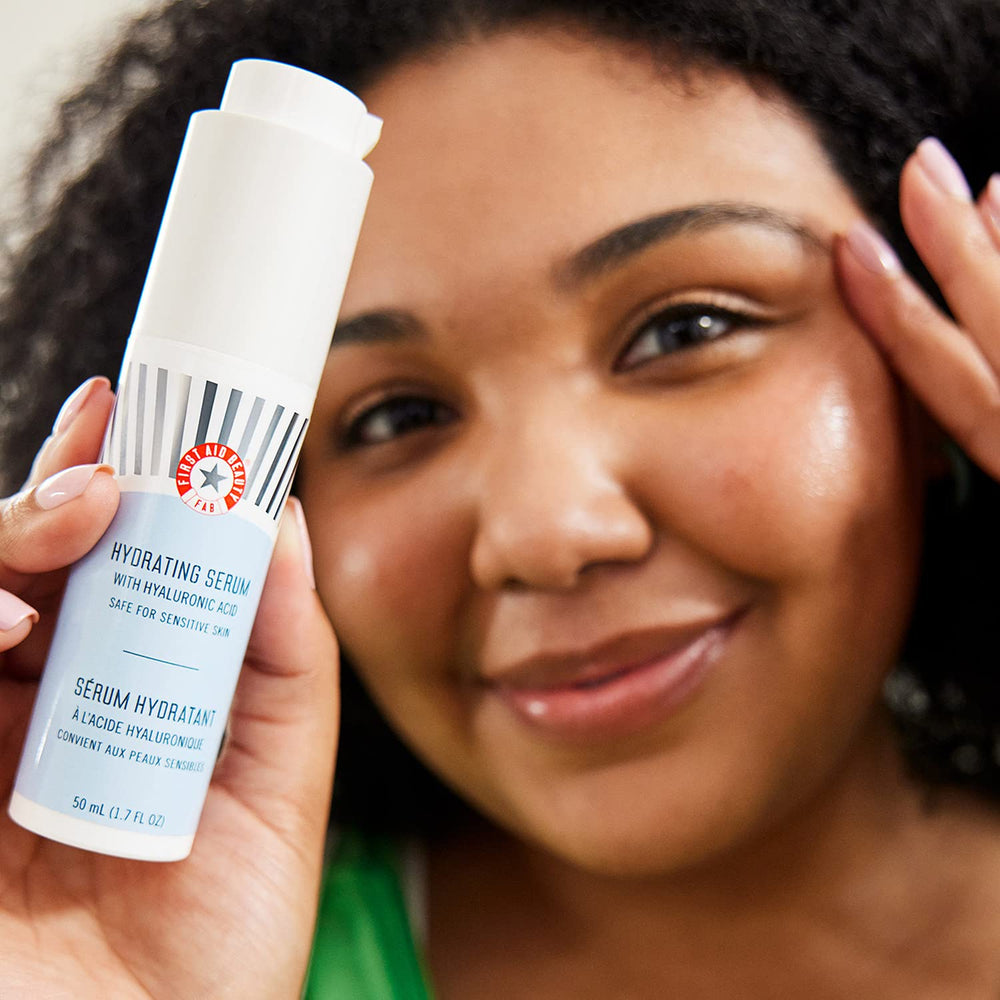 First Aid Beauty lightweight serum creates a silky, non-sticky feel.