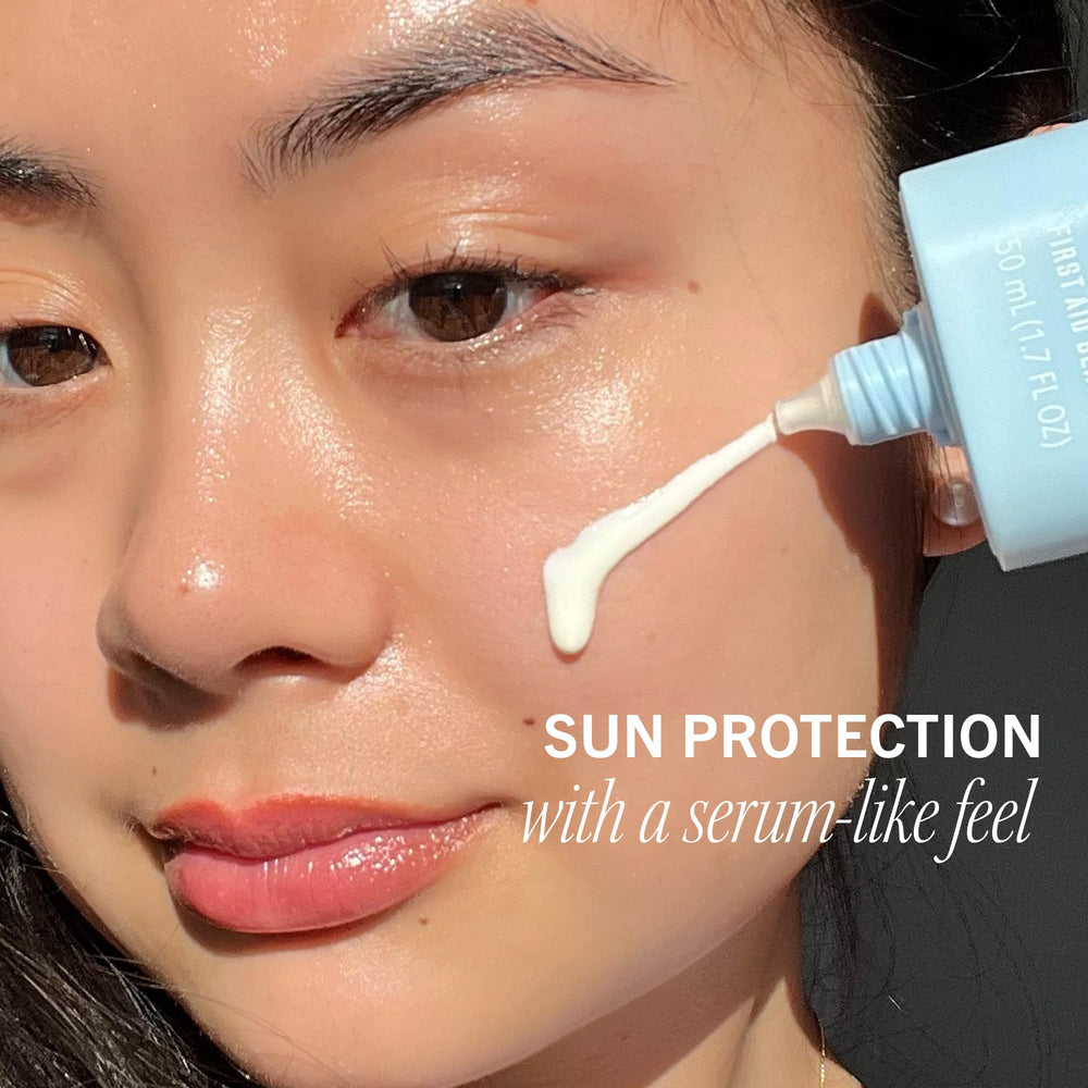 Sunscreen with SPF 45 blends in, leaving no white cast
