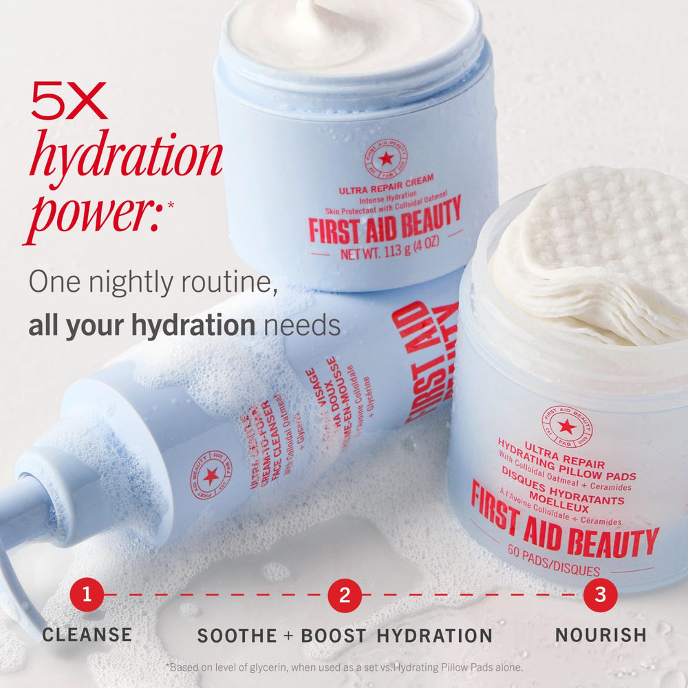 6 oz bottle of First Aid Beauty Ultra Gentle cleanser for home or travel