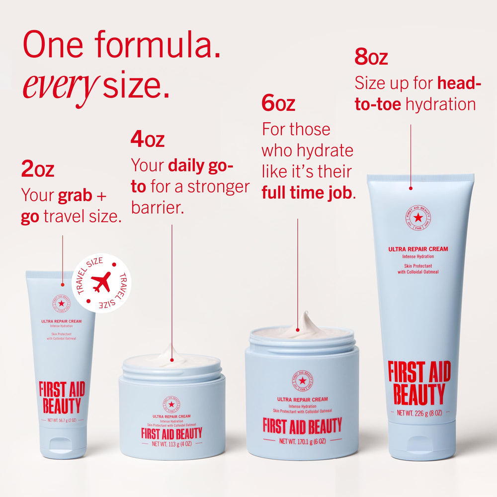 First Aid Beauty Ultra Repair Cream benefits eczema-affected areas with soothing effect