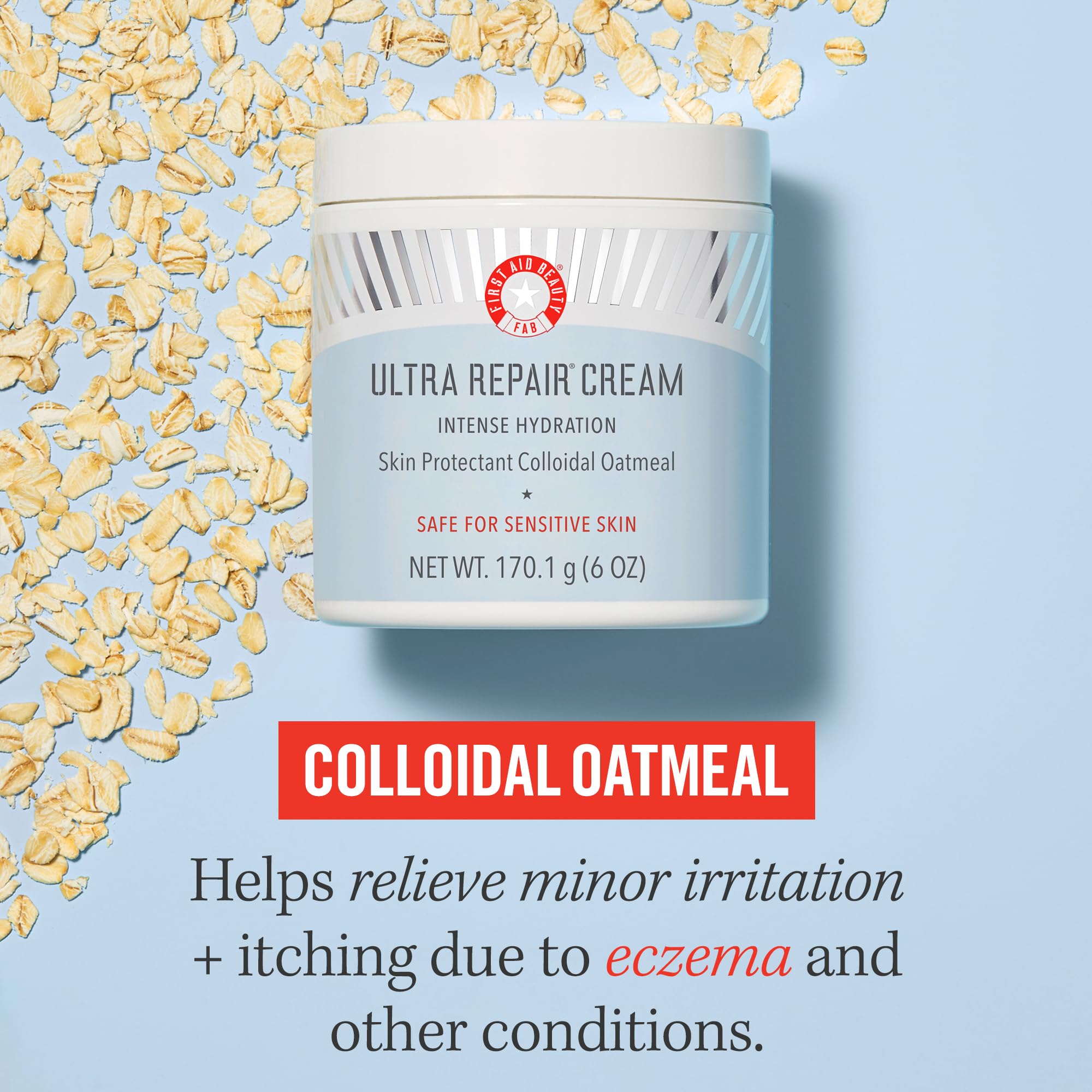 Ultra Repair Cream applied on face and body for versatile nourishment.